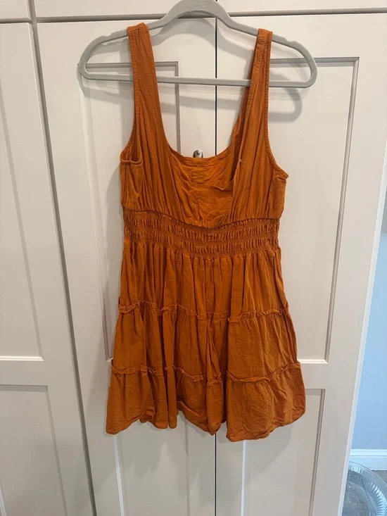 Urban Outfitters Burnt Orange Tiered Button-Front Camisole - Picture 2 of 3